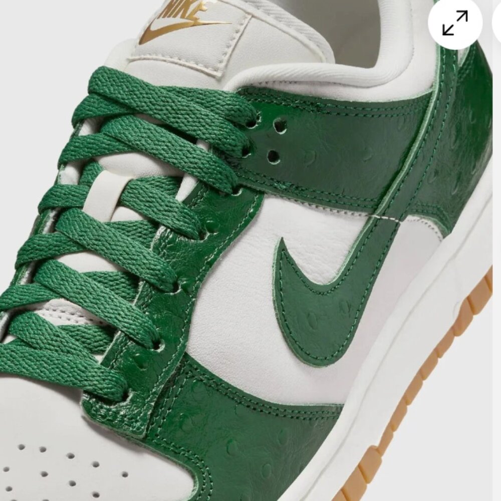 Nike Dunk Low LX Gorge Green Ostrich Premium Sneakers Women's 6.5 - Picture 3 of 8